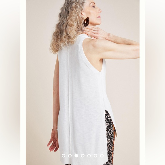 ANTHROPOLOGIE Desmond Knit Tunic - White Size Medium - Picture 3 of 13